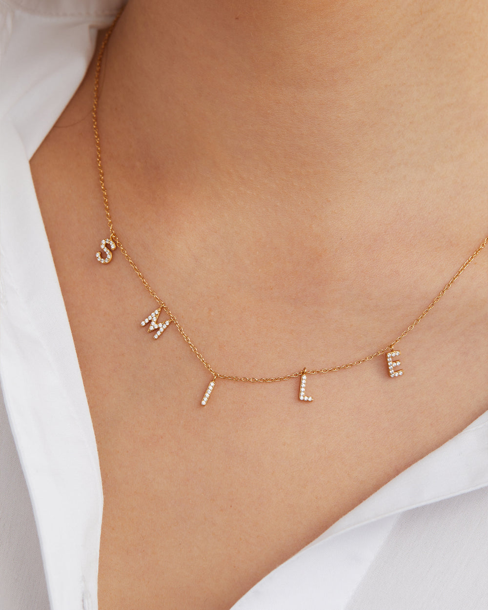 Smile Pavé Necklace